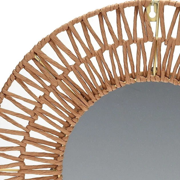 Lustro ścienne Vilde 569034 Okrągłe rama pleciona z papieru 45 cm (8719987838439) - obraz 2