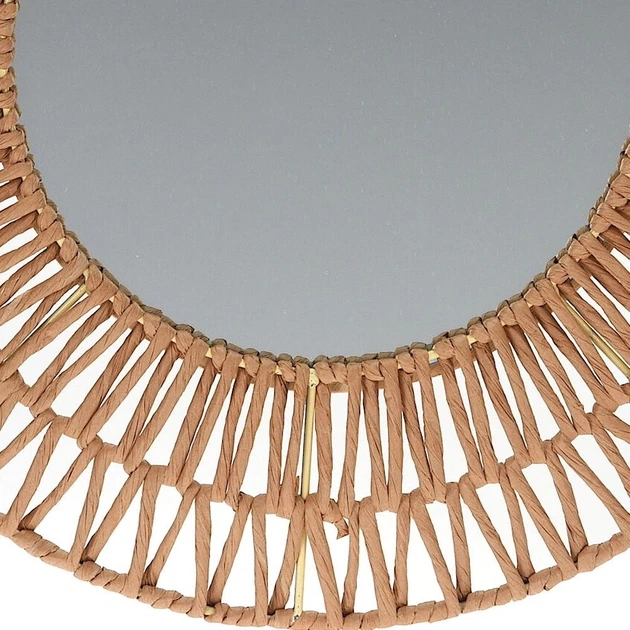 Lustro ścienne Vilde 569034 Okrągłe rama pleciona z papieru 45 cm (8719987838439) - obraz 3