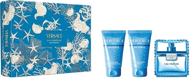 Zestaw męski Versace Eau Fraiche Woda toaletowa 50 ml + Żel pod prysznic 50 ml + Balsam po goleniu 50 ml (8011003899913) - obraz 1
