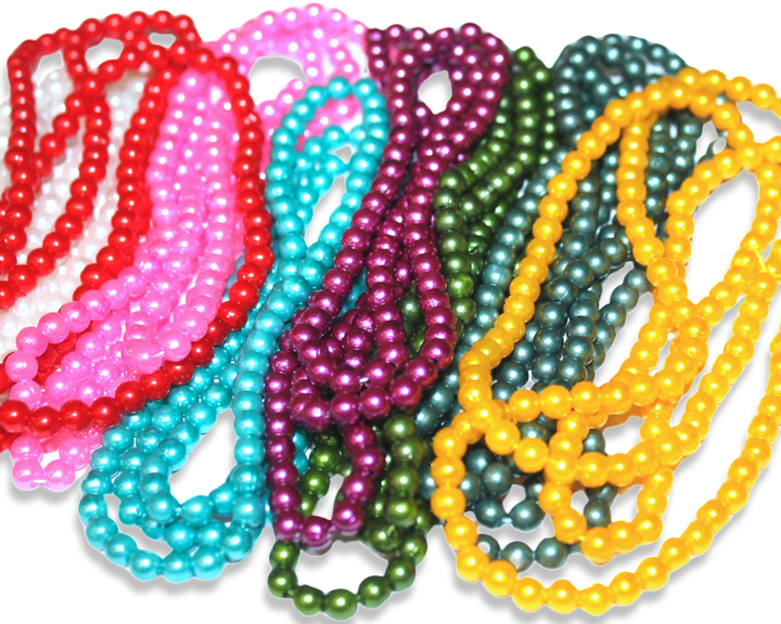 Бусины FROM FACTORY NNV пластмассовые на колье Ø6мм/100см Серо-зеленый - Фото 3 Бусины FROM FACTORY NNV пластмассовые на колье Ø6мм/100см Серо-зеленый - изображение 3