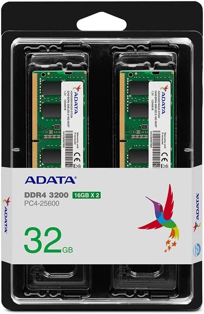 Оперативна пам'ять Adata Premier DDR4-3200 32768MB PC4-25600 (Kit of 2x16384MB) Green (4711085933553) - зображення 2