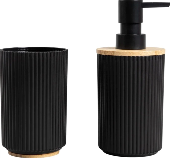 Набір аксесуарів для ванної кімнати Homla Essentials Loreto Чорний (238709) - зображення 2