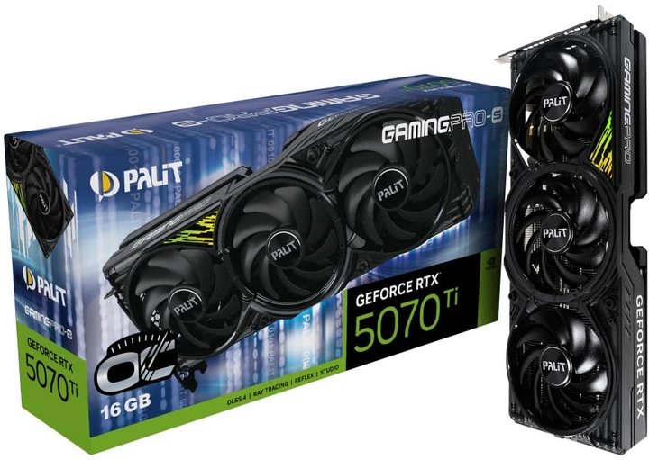 Відеокарта Palit PCI-Ex GeForce RTX 5070 Ti GamingPro-S OC 16GB GDDR7 (256bit) (2482/28000) (HDMI, 3 x DisplayPort) (NE7507TS19T2-GB2031U) - зображення 10