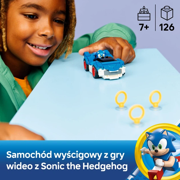 Конструктор LEGO Sonic the Hedgehog: спідстер Блискавка 126 елементів (77117) - зображення 3