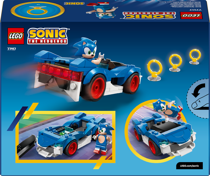 Конструктор LEGO Sonic the Hedgehog: спідстер Блискавка 126 елементів (77117) - зображення 9