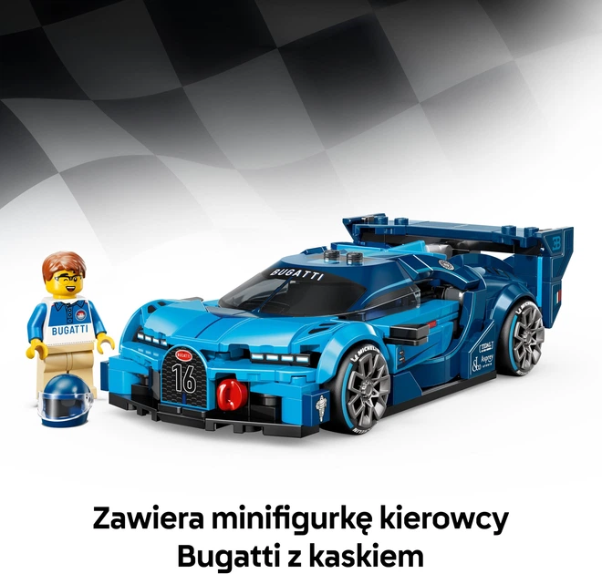 Конструктор LEGO Speed Champions Спортивний автомобіль Bugatti Vision GT Hyper 284 елементи (77253) - зображення 6
