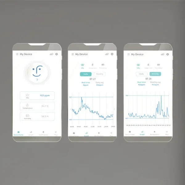 Портативный монитор качества воздуха c WiFi Huma-i ECO (температура, влажность, CO₂) - изображение 5