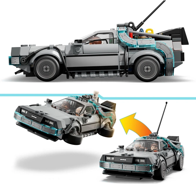 Zestaw klocków LEGO Speed Champions Wehikuł czasu z Powrotu do przyszłości 357 elementów (77256) - obraz 4