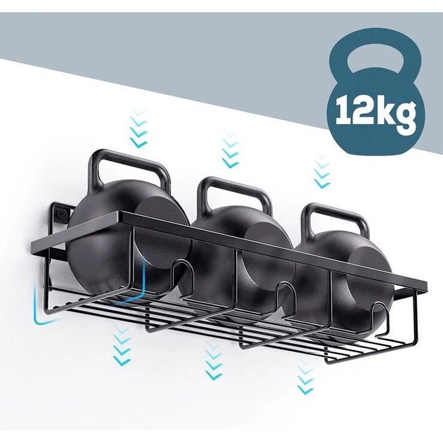 Набір полиць для душу Vilde 569735 металеві 4 шт Чорний (5904316465179) - зображення 4