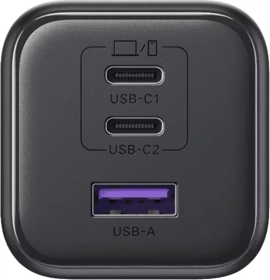 Ładowarka sieciowa Ugreen X527 3xUSB 45 W (2xUSB-C + USB-A) Grey (UGR-65156B) - obraz 5