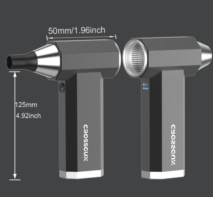 Мини-турбо вентилятор для чистки ноутбуков No Brand Crossgun 12V 1500 мАч 120000об/мин Черный (2307058551) - изображение 5