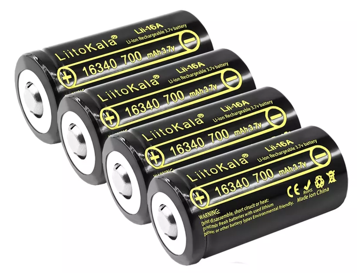 Аккумулятор LiitoKala Lii-16A 16340 700mAh Li-Ion для фонарей и фотоаппаратов батарея 3.7V (VIL-O_33P) - изображение 3