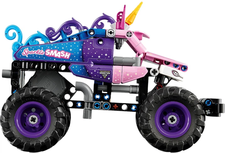 Zestaw klocków LEGO Technic Monster Jam Sparkle Smash z napędem typu pull-back 243 elementy (42220) - obraz 4