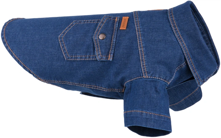 Koszula dla psów Amiplay Denim 30 cm Granatowa (5907563277144) - obraz 1