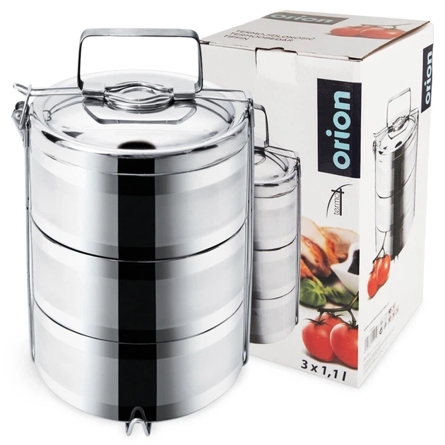 Ланчбокс Orion 120958 термічна oбідня 3-поверхова 3 x 1.1 л (8592381119126) - зображення 4