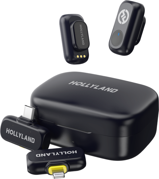 Бездротовий петличний мікрофон Hollyland Lark A1 Combo USB-C RX + Lightning RX + Charging Case (6976068118336) - зображення 2