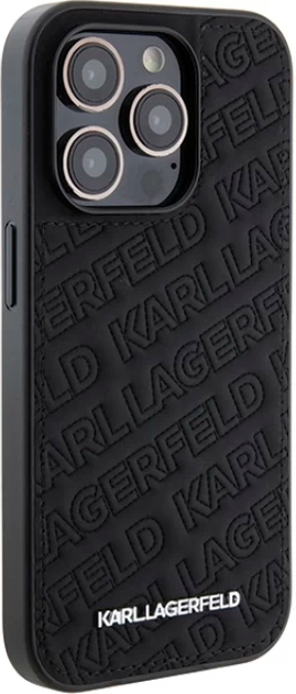 Etui Karl Lagerfeld Quilted K Pattern do Apple iPhone 15 Pro Black (KLHCP15LPQKPMK) - obraz 2