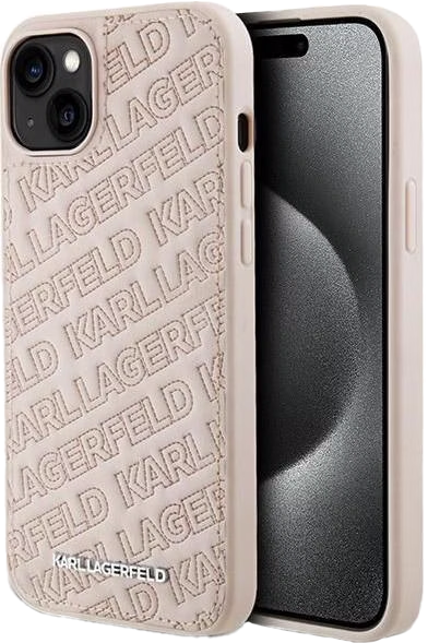 Etui Karl Lagerfeld Quilted K Pattern do Apple iPhone 15 Plus/14 Plus Pink (KLHCP15MPQKPMP) - obraz 1