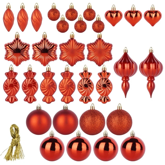 Набір ялинкових кульок Home & Styling Collection 839557 ударостійкі 3-11.5 см 32 шт (8721037246569) - зображення 2