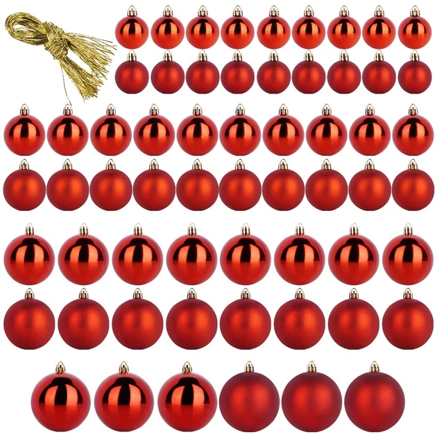 Zestaw bombek choinkowych Home & Styling Collection 839502 nietłukące 4 / 5 / 6 / 7 cm 60 szt (8721037697200) - obraz 2