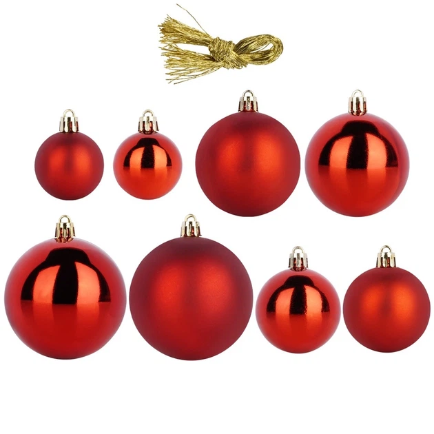 Zestaw bombek choinkowych Home & Styling Collection 839502 nietłukące 4 / 5 / 6 / 7 cm 60 szt (8721037697200) - obraz 3