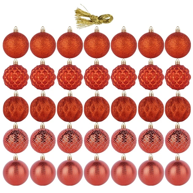 Набір ялинкових кульок Home & Styling Collection 839534 ударостійкі 6 см 35 шт (8721037093842) - зображення 2