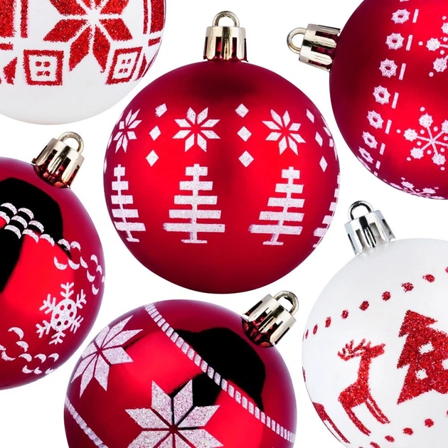 Набір ялинкових кульок Vilde 839438 ударостійкі 6 см 30 шт (5904316479282) - зображення 2