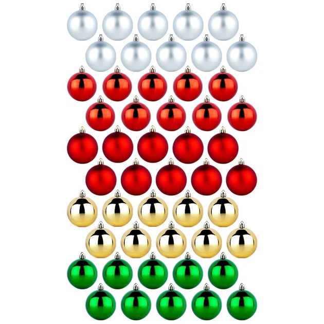 Набір ялинкових кульок Vilde 839429 ударостійкі 6 см 50 шт (5904316479190) - зображення 2