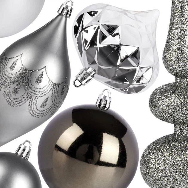 Набір ялинкових кульок Vilde 839140 ударостійкі 6-13 см 19 шт (8719987908095) - зображення 3