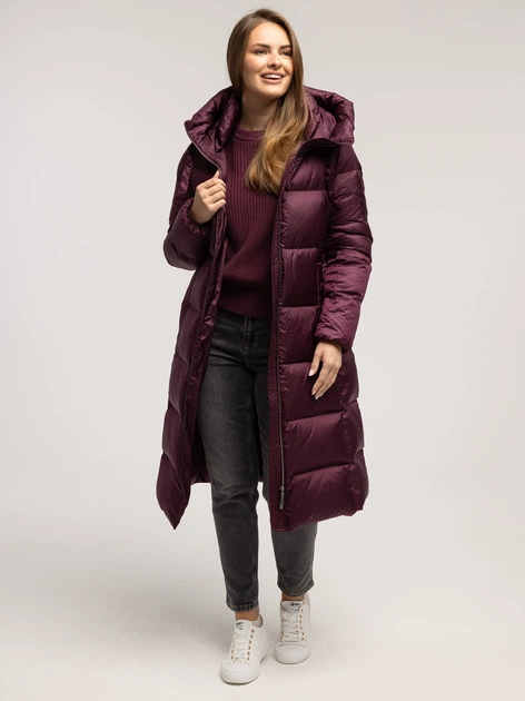 Пуховик зимовий довгий жіночий Lee Cooper Laura-7030 L Бордовий (5905991747215) - зображення 3