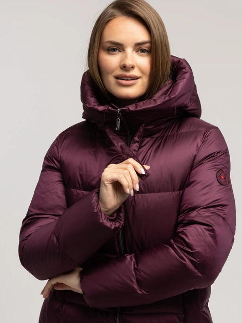 Пуховик зимовий довгий жіночий Lee Cooper Laura-7030 M Бордовий (5905991747222) - зображення 6