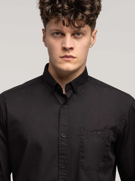 Сорочка бавовняна чоловіча Lee Cooper New Tenby-03Zg 3XL Чорна (5905991747864) - зображення 4