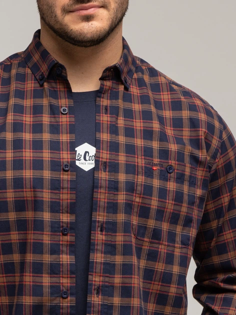 Сорочка бавовняна чоловіча Lee Cooper New Tenby-29Zk L Темно-синя (5905991747888) - зображення 5