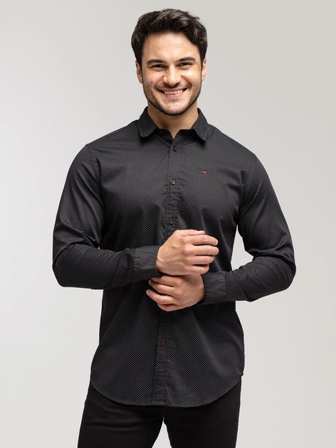 Koszula męska bawełniana Lee Cooper Rey-59Zm 3XL Czarna (5905991748106) - obraz 3