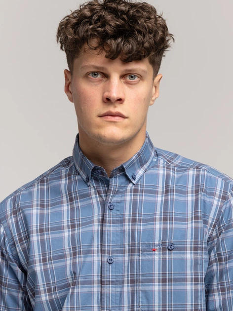Koszula męska bawełniana w kratę Lee Cooper New Tenby-27Zk M Niebieska (5905991748168) - obraz 4