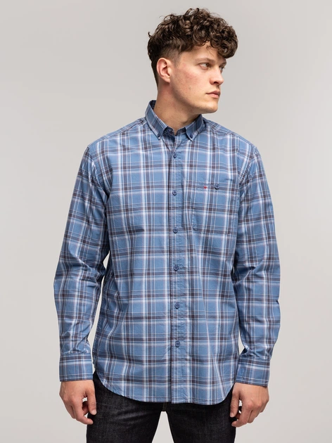 Сорочка бавовняна чоловіча Lee Cooper New Tenby-27Zk L Синя (5905991748175) - зображення 3