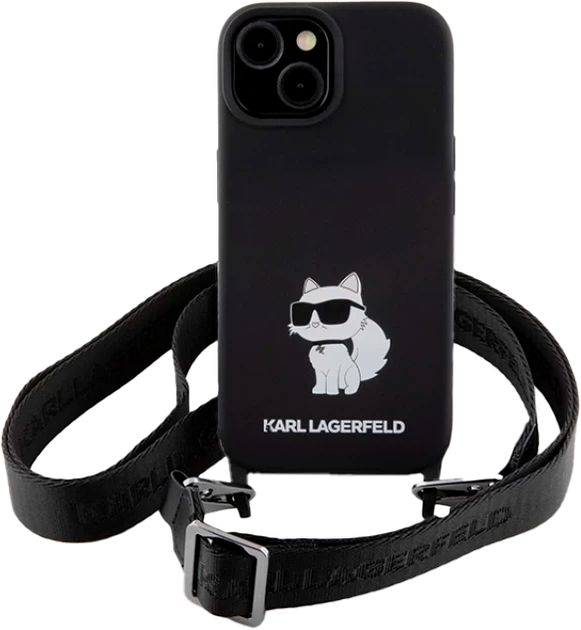 Etui Karl Lagerfeld Crossbody Choupette do Apple iPhone 15/14/13 Black (KLHCP15SSCBSCNK) - obraz 2