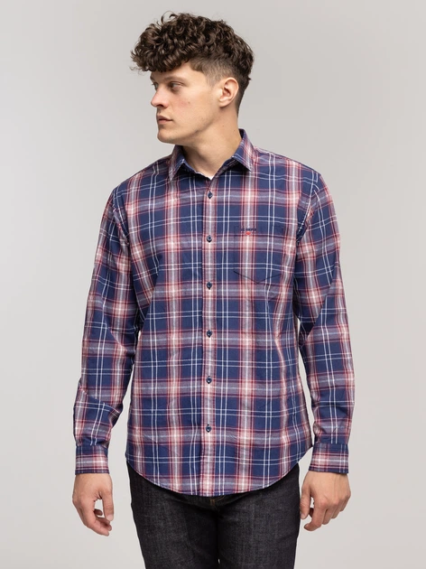 Сорочка бавовняна чоловіча Lee Cooper Will-2118 M Синя (5905991748366) - зображення 3