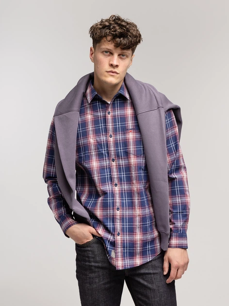 Сорочка бавовняна чоловіча Lee Cooper Will-2118 2XL Синя (5905991748397) - зображення 4