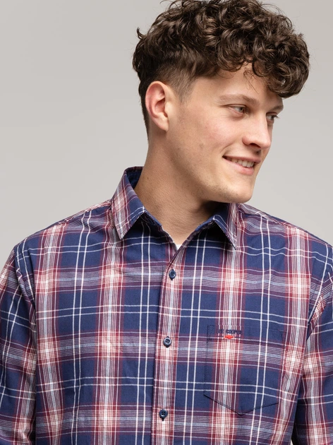 Сорочка бавовняна чоловіча Lee Cooper Will-2118 L Синя (5905991748373) - зображення 5