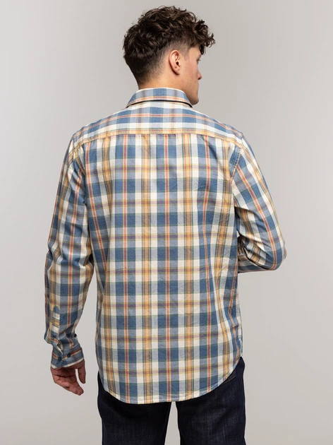 Koszula męska bawełniana w kratę Lee Cooper Will-2130 2XL Niebieska (5905991748458) - obraz 2