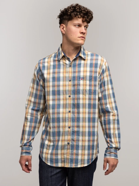 Сорочка бавовняна чоловіча Lee Cooper Will-2130 XL Синя (5905991748441) - зображення 3