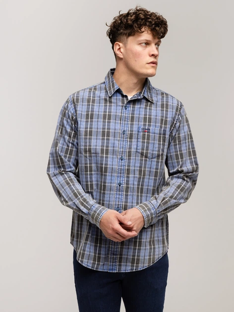 Сорочка бавовняна чоловіча Lee Cooper Will-2124 XL Синя (5905991748489) - зображення 3