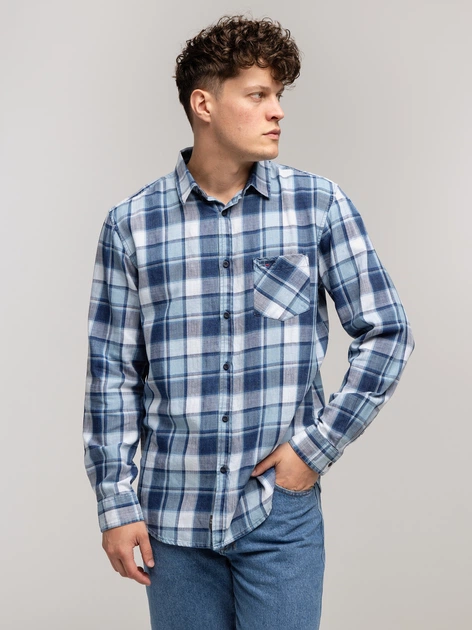 Сорочка бавовняна чоловіча Lee Cooper Scott-5817 L Синя (5905991748571) - зображення 5