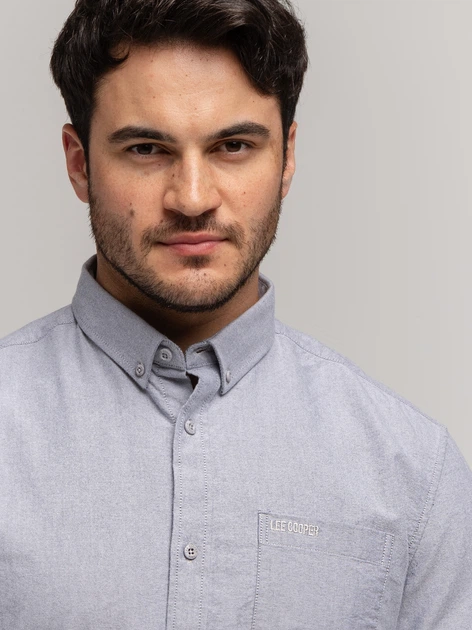 Koszula męska bawełniana Lee Cooper Liam-Oxford S Jasnobłękitna (5905991750642) - obraz 5