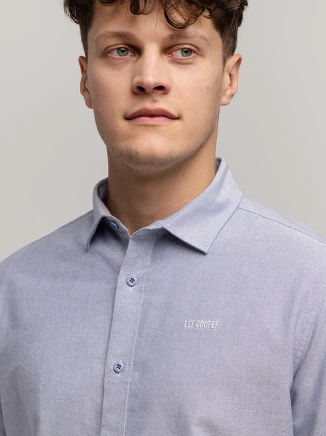 Сорочка бавовняна чоловіча Lee Cooper Liam-Oxford M Світло-блакитна (5905991750666) - зображення 6