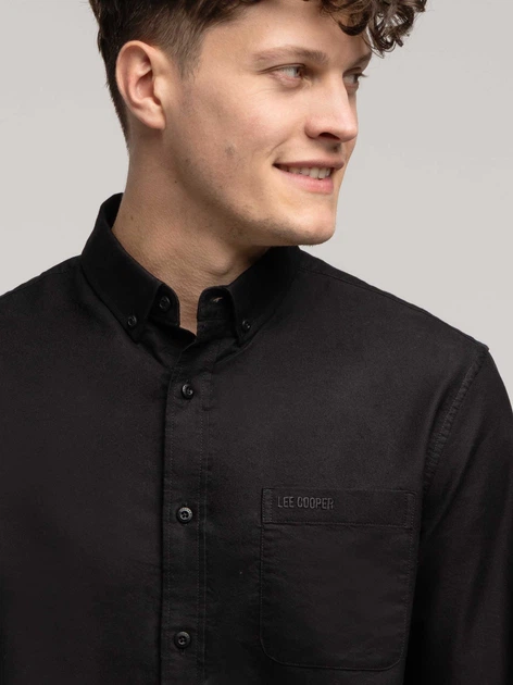 Koszula męska bawełniana Lee Cooper Lars Oxford 2XL Czarna (5905991750932) - obraz 4