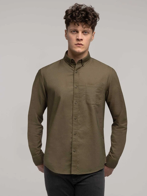 Koszula męska bawełniana Lee Cooper Lars Oxford 2XL Khaki (5905991750970) - obraz 3