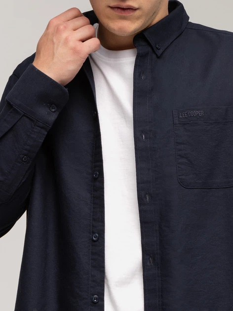 Koszula męska bawełniana Lee Cooper Lloyd Oxford 3XL Granatowa (5905991751229) - obraz 4