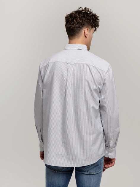 Koszula męska bawełniana w paski Lee Cooper Lloyd Oxford L Szara (5905991751373) - obraz 2